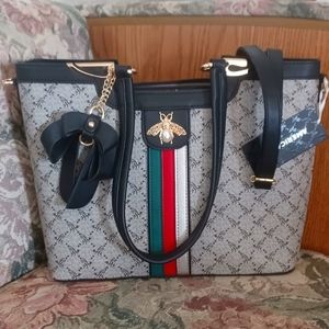 New with tags American bee vegan leather handbag